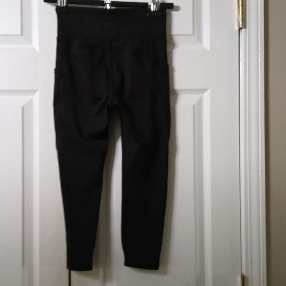 Gap Teen  high waisted black workout yoga leggings side cell pockets Sz 10 NWOT - Picture 4 of 9